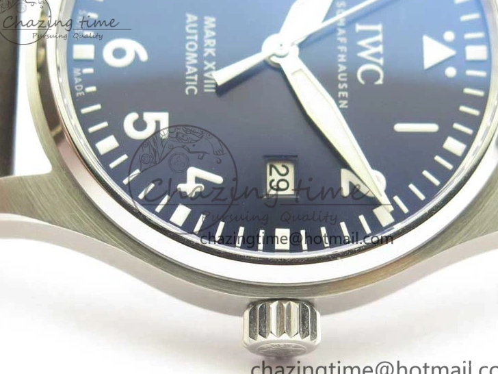 MIROTIME 0419 MARK XVIII Le Petit Prince IW327004 SS FKF 1:1 Best Edition Blue Dial On Brown Leather Strap Trendsetting 7117